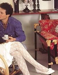 Seventies lady enjoys two penises inside her ass