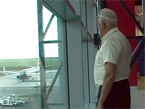 Wild senior searching a teenage pussy to penetrate
