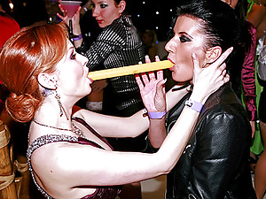 Lesbian babes getting very drunk