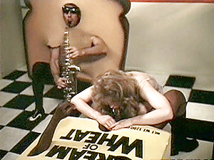 Seventies lady sucking a black penis in her sexual dreams