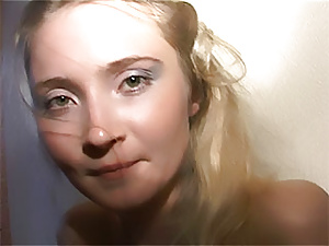 Blonde amateur teen girl gets naked