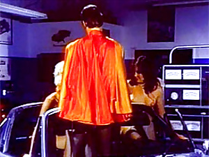 Super cock fucks two retro ladies in his garage