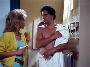 Classic blonde with a gun tries to rob a guy his goodies