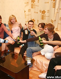 Students drink and furiously pair off