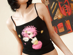 Flirtatious young lady flaunts her every curve
