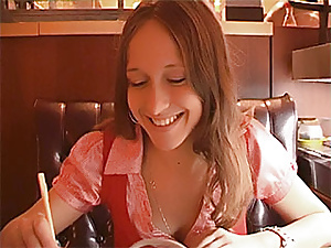 Crazy cute barely legal girl banged in cafe bathroom