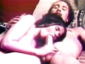 Real sexy retro chick gets facial