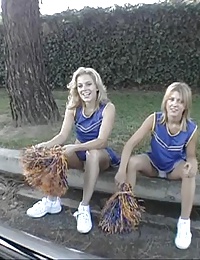 horny cheerleader sluts sharing man milk orally